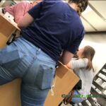 Tight jeans ass teen girl at apple store