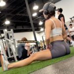 Candidteens top gym girl in spandex