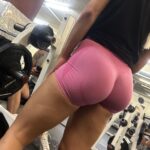 Slim gym babe in ass tight spandex creepshots