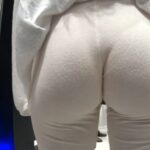 White pants attached on this beautiful curvy ass creepshots